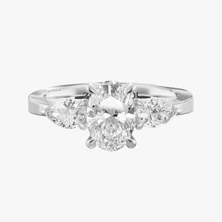 Enigma Pear and Oval-Cut Wedding Ring